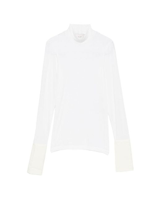Alysi White Turtle-Neck Sweater