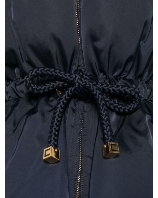 Elisabetta Franchi Blue Short Down Jacket