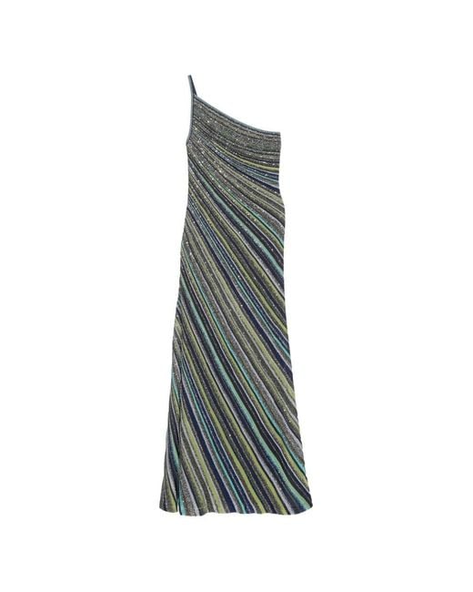 Missoni Green Striped Long Dress