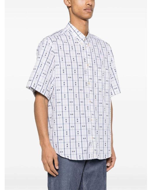 Gucci White Horsebit-print Shirt for men