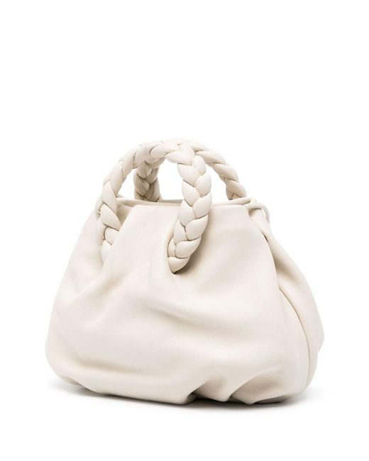 Hereu White Bombon Leather Handbag