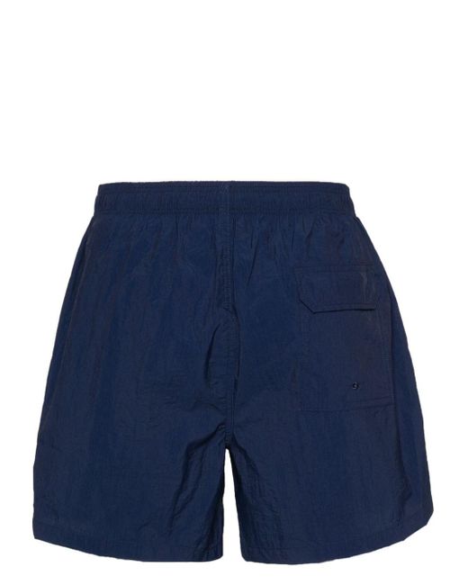 Peuterey Blue Appliqué-logo Swim Shorts for men