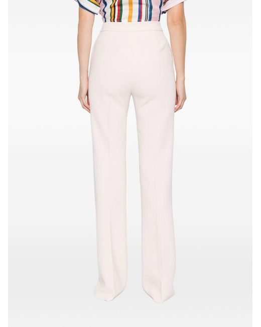 Max Mara White Flared Leg Trousers