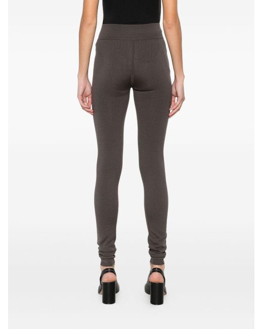 Rick Owens Gray Knitted Leggings