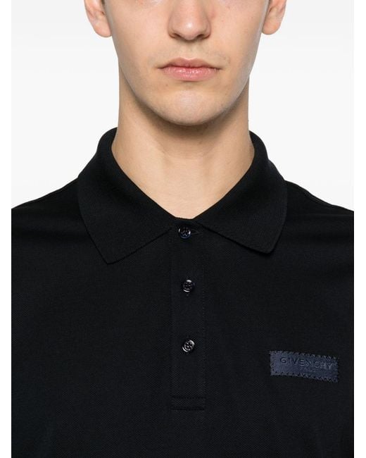 Givenchy Black Cotton Polo Shirt for men