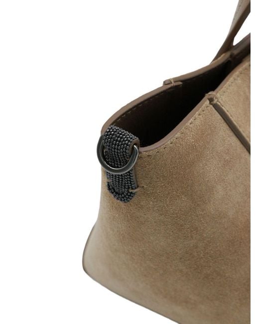 Brunello Cucinelli Brown Leather Tote Bag