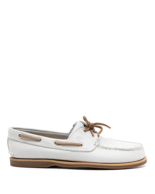 Timberland White Loafer With Logo for men