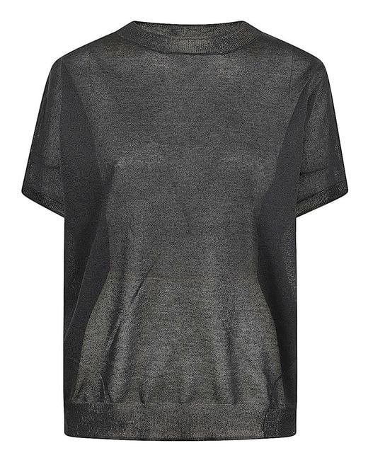 MIZUIRO Black Linen Blend Sweater