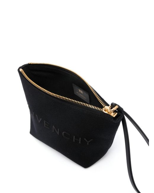 Givenchy Black Logo Canvas Pouch