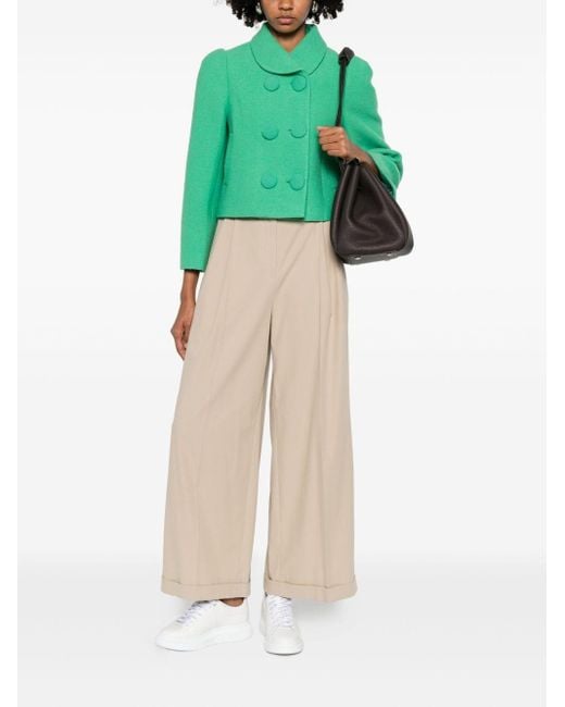 Loewe Natural Wide-Leg Cotton Trousers