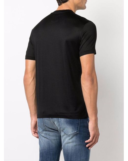 T-shirt girocollo con stampa di Emporio Armani in Black da Uomo