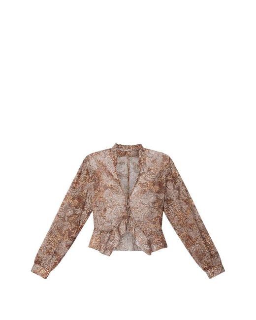 Isabel Marant Yellow Celeny Printed Blouse