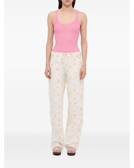 MSGM White Cotton Trousers