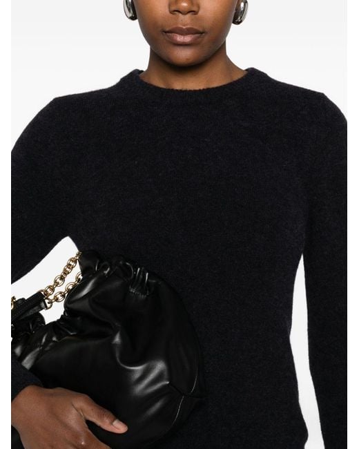 Susanne Bommer Black Wool Crewneck Sweater