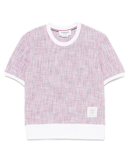 T-Shirt A Maniche Corte di Thom Browne in Pink