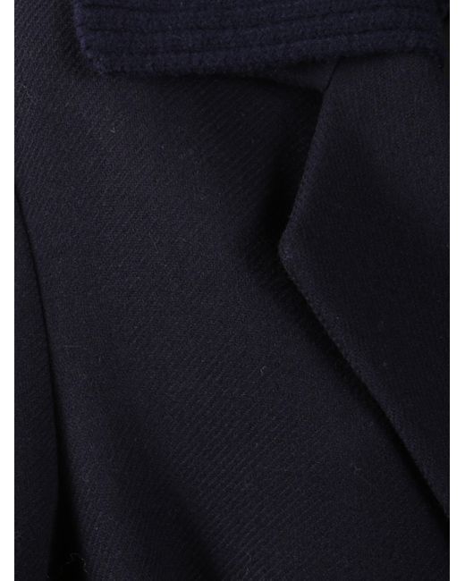 Jucca Blue Coat With Knitted Collar