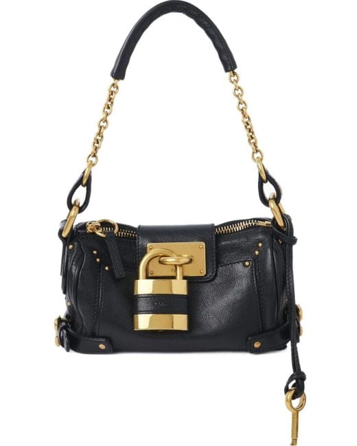 Chloé Black Paddington Small Leather Shoulder Bag