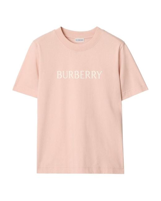 T-Shirt di Burberry in Pink