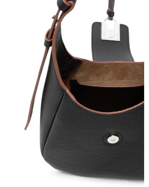 Hogan Black Trend Mini Leather Hobo Bag