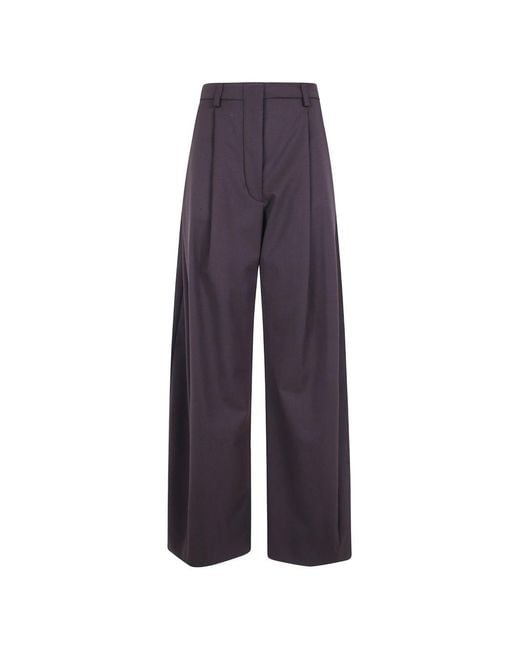 THE LATEST Purple Billie Wool Blend Trousers