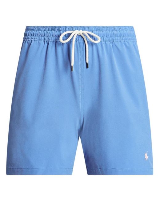 Polo Ralph Lauren Blue Polo Pony-embroidered Swim Shorts for men