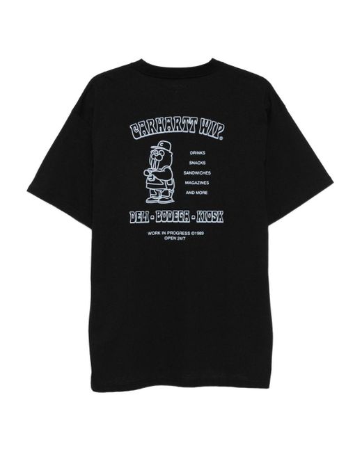 Carhartt Black Crewneck Printed T-Shirt for men