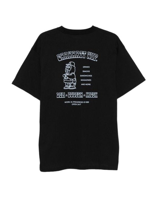 Carhartt Black Crewneck Printed T-Shirt for men