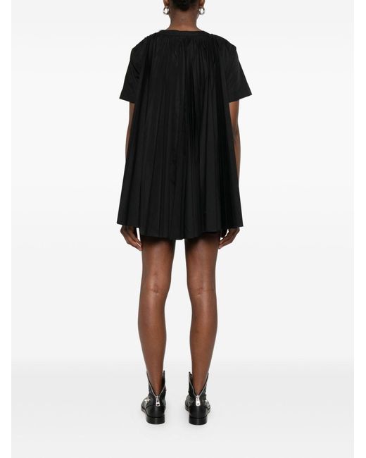 Sacai Black Cotton Mini Dress