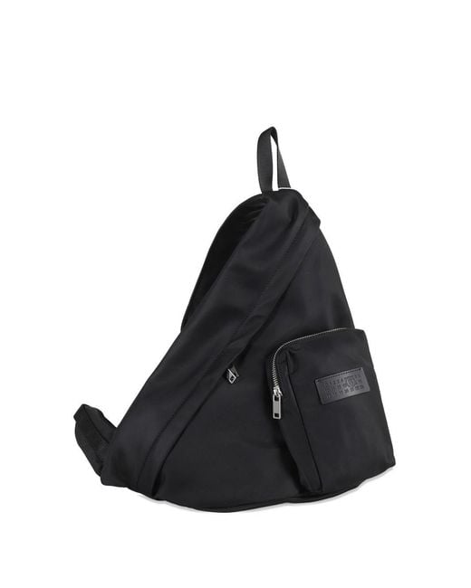 MM6 by Maison Margiela Black Japanese Nylon Sling Bag for men
