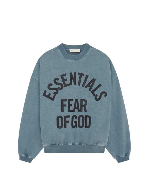 Essentials Blue Crewneck Sweatshirt for men