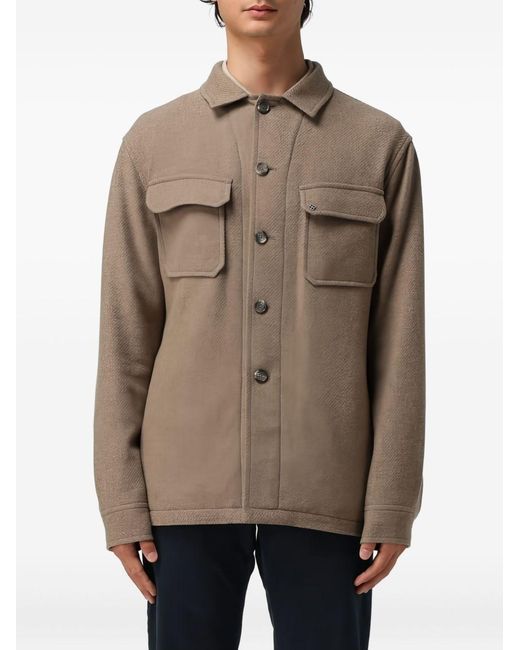 Tagliatore Brown Tempesta Jacket With Pockets for men