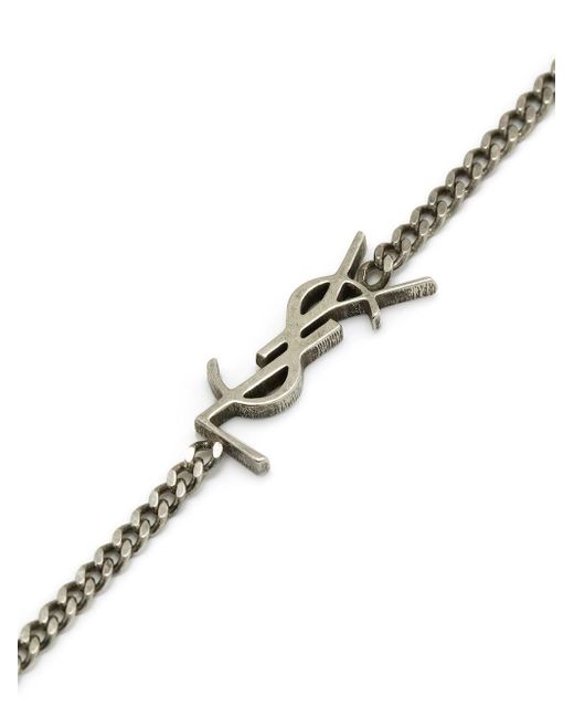 Saint Laurent Metallic Cassandre Bracelet