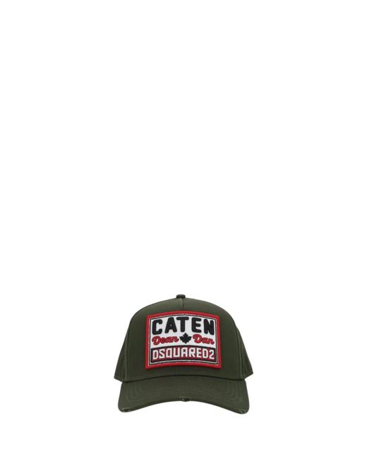 Cappello Con Patch Caten di DSquared² in Black da Uomo