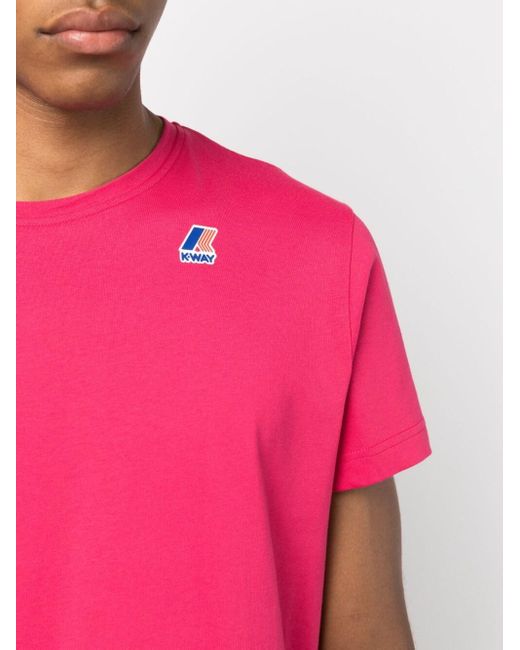 K-Way Pink Logo T-shirt for men