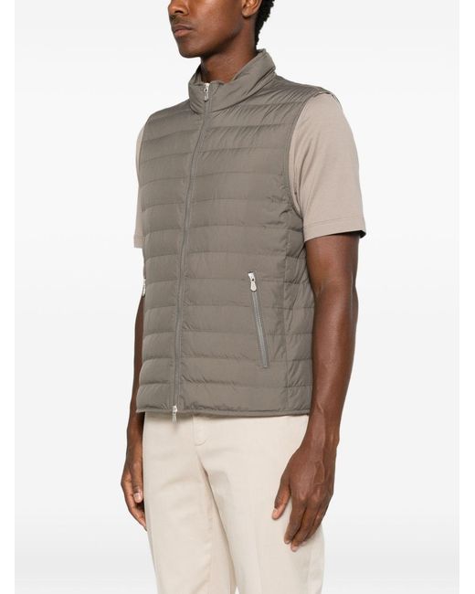 Brunello Cucinelli Gray Down Vest for men