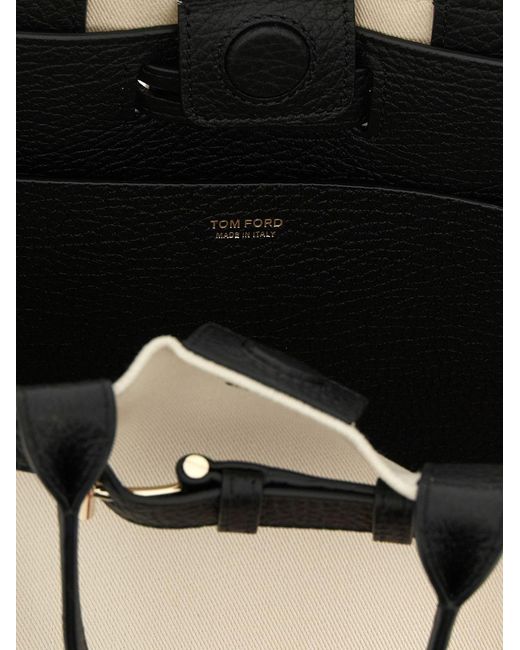 Tom Ford Natural Audrey Small Canvas Tote Bag
