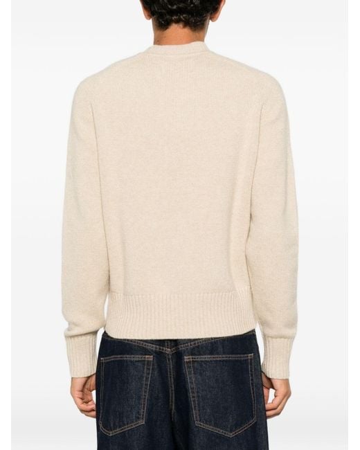 Extreme Cashmere White Cashmere Crewneck Sweater