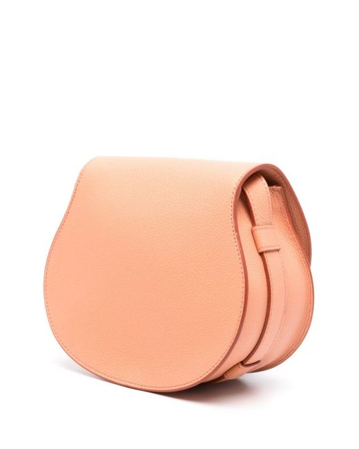 Chloé Pink Small Marcie Leather Crossbody Bag