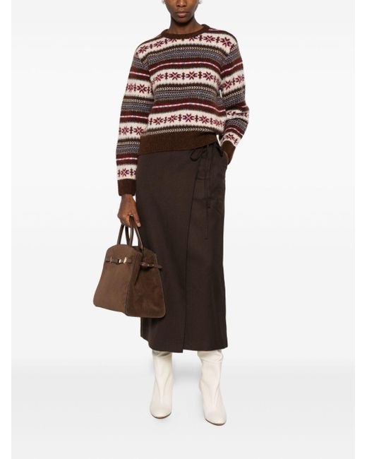 DUNST Red Wool Blend Crewneck Jumper