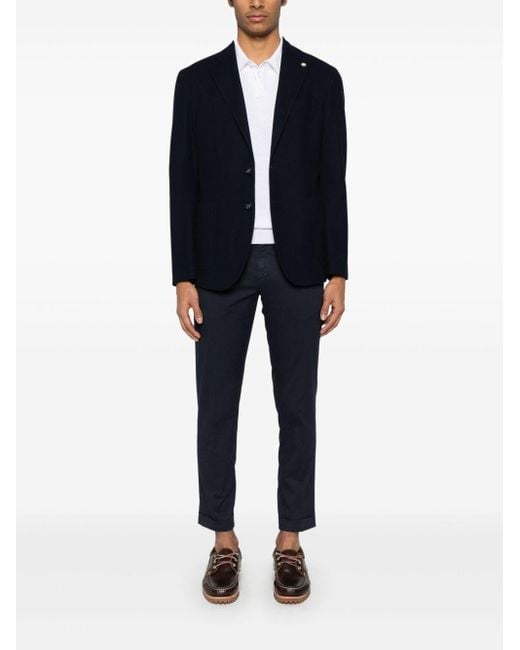 Fay Blue Classic Capri Pants for men