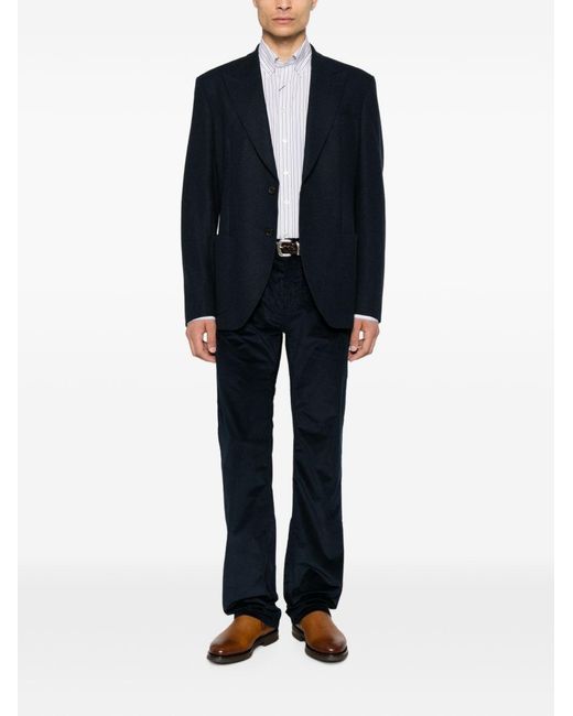 Etro Blue Single-Breasted Jacket for men