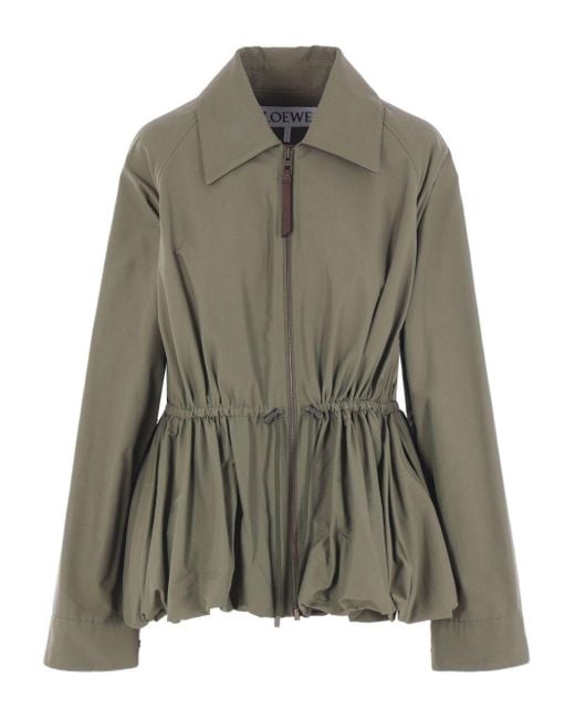 Loewe Green Cotton Blend Blouson Jacket