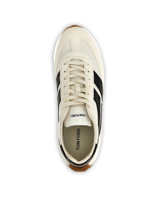 Tom Ford White Mick Suede Sneakers for men
