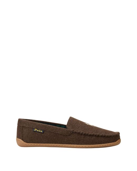Polo Ralph Lauren Brown Moccasin With Teddy Bear Print for men