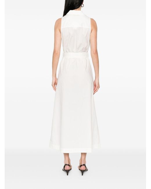 Woolrich White Cotton Chemisier Dress