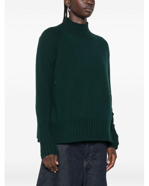 Be You Green Cashmere Turtle-Neck Sweater