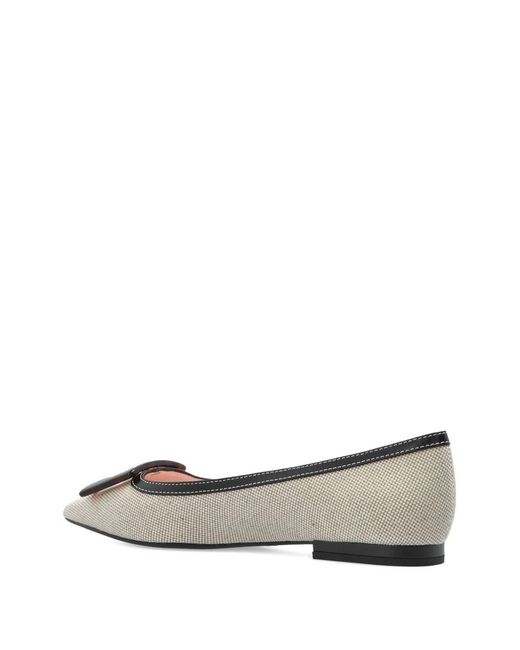 Roger Vivier Gray Gommettine Leather Ballets