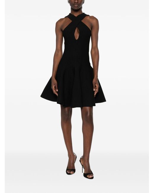 Alaïa Black Silk Blend Midi Dress