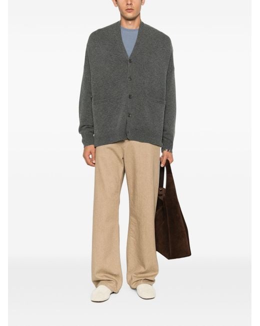 Extreme Cashmere Gray Cashmere Cardigan