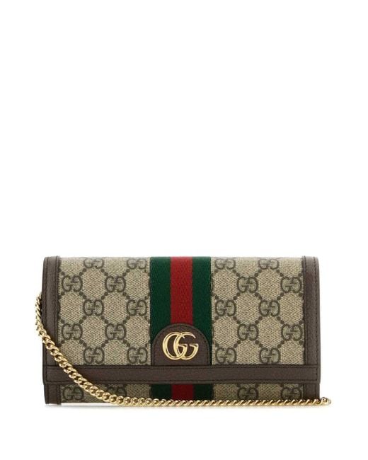 Gucci Gray Ophidia Gg Wallet On Chain